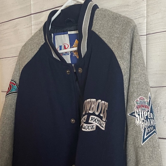 Rare Vintage NFL Dallas Cowboys Football Varsity Jacket size Large, wool blend - Picture 11 of 13